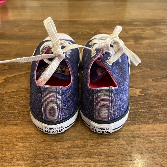 Size 13 Converse All-Stars, purple glitter - Picture 5 of 5